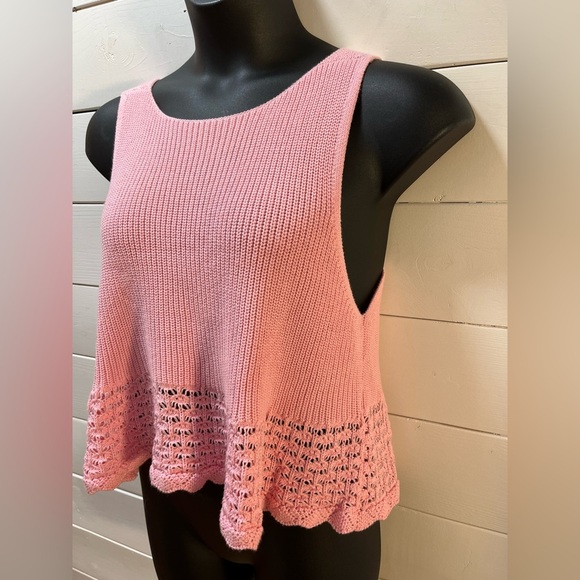❣️525 AMERICA – Pink Knit Tank Top (XL) - Picture 8 of 10
